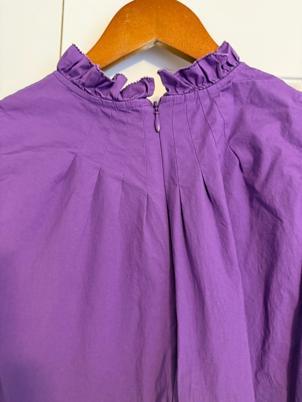 Sea New York Tabitha Tiered Dress Poplin Cotton Grape Purple Size 0 - Picture 3 of 12